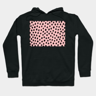 Black and Pink Dalmation Dots Hoodie